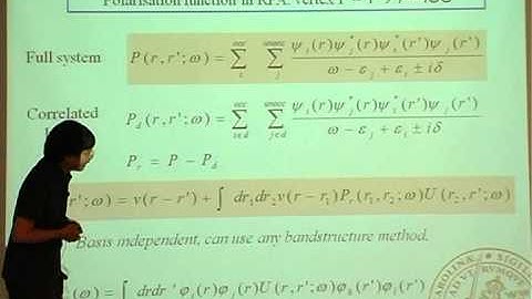F  Aryasetiwan - First principles method for calculating the Hubbard U II