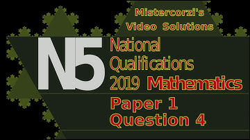 Q4 Paper 1 SQA 2019 National 5 Maths Exam.