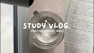 study vlog: british school girl, lots of exams, coffee