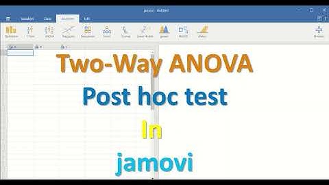 Two Way ANOVA Post hoc test  in Jamovi