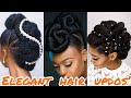 ELEGANT HAIR UPDOS’ ON NATURAL HAIR : bridal /Prom inspo