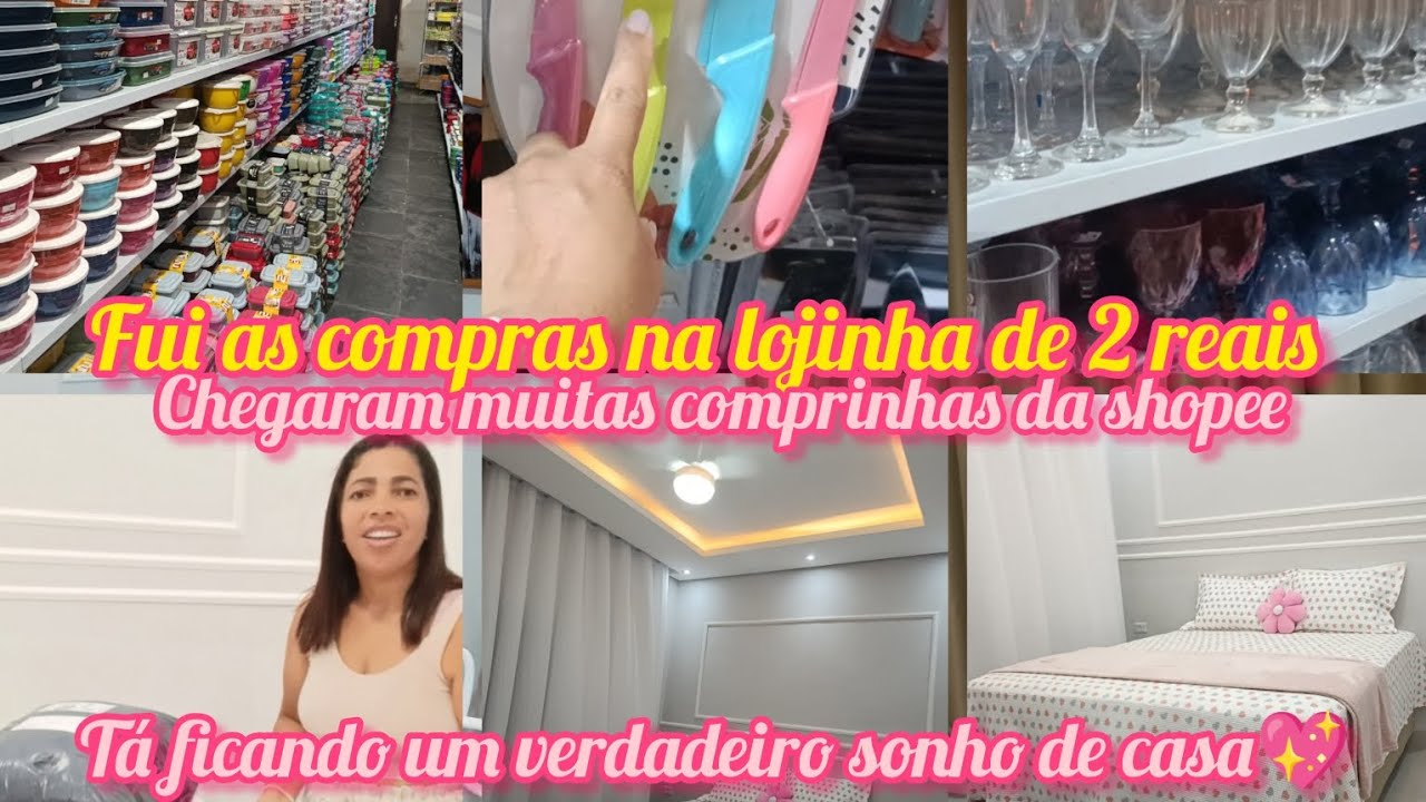 Chegaram muitas comprinhas da shopee para casa 🥰// + decoração para o quarto// + comprinhas no 2 !