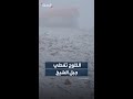 الثلوج تتساقط على جبل الشيخ الواقع على الحدود بين لبنان وسوريا
