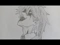 “Emotional Anime Sketch | Intense Expression Pencil Art”🔥#step by step video #viral #youtubevideo