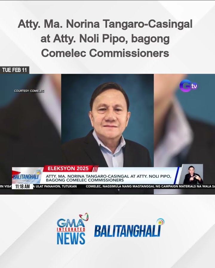 Atty. Ma. Norina Tangaro-Casingal at Atty. Noli Pipo, bagong Comelec Commissioners | Balitanghali