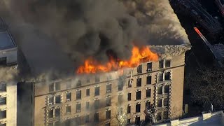 BREAKING: Massive Upper West Side Fire Sends Burning Debris Falling Onto Sidewalk | NBC New York