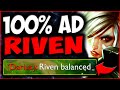 HOW BROKEN IS 100% AD RIVEN? (BEST RIVEN 1V5 BUILD) - SEASON 10 RIVEN TOP GUIDE - League of Legends