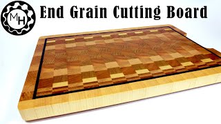Making an End Grain Cutting board Two end grain cutting boards for my sister and a friend. "plans" (sketchUp file) for this serving cart: https://www.dropbox.com/s/