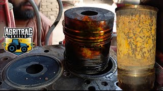 MTZ 510 Tractor Engine Repair & changed Leaky Liner, Piston Rings & Valve