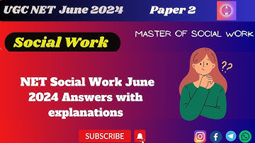 UGC NET June  2024 Social Work  Answer Key |UGC NET 2024 Social Work Paper Analysis| Manjari Tiwari