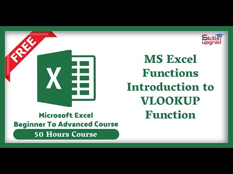 MS Excel Beginners To Advanced Course | Introduction to VLOOKUP Function | MS Excel Vlookup |
