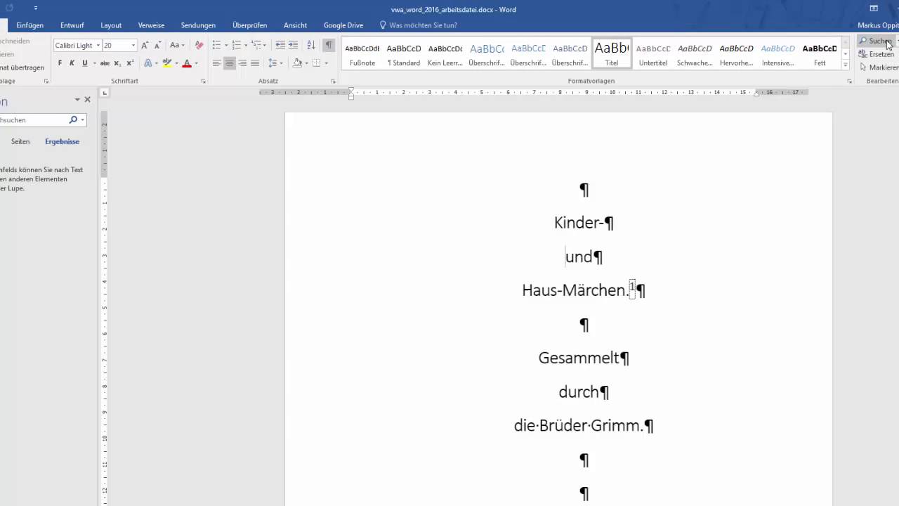 34 36 Word 16 Mit Der Suchfunktion Suchen Und Ersetzen Youtube