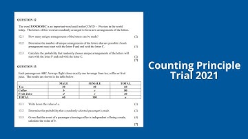 Counting Principle Grade 12 Mathematics Prelim 2021 Memo