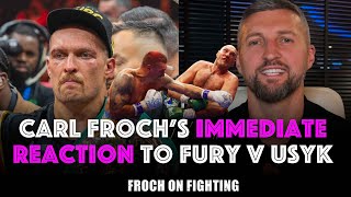 “the right man won fair and square ” carl froch immediate reaction to tyson fury v oleksandr usyk