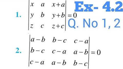 12th Ncert solutions Maths exercise 4.2 Q. No. 1 and 2 by Nishant Tyagi