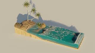 Beach Simulation Test - Blender/Flip Fluids