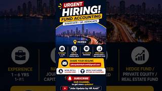 🚨 Urgent Hiring for Associate / Sr. Associate – Fund Accounting in Mumbai 🚨 #shorts