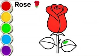 How to draw easy rose🌹 drawing//very easy rose flower drawing//simple and beautiful step by step 
