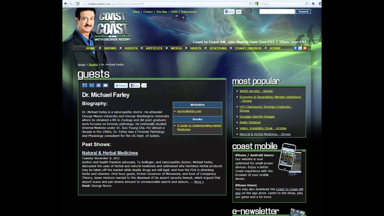 Natural & Herbal Medicines Dr. Farley C2C 8 Nov. 2011 (4 of 8) YouTube