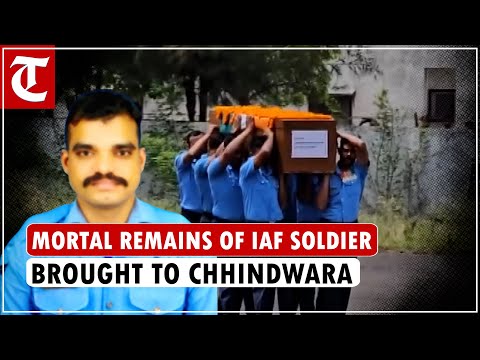 Mortal remains of Corporal Vikky Pahade brought to Chhindwara in Madhya Pradesh