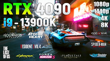 GeForce RTX 4090 + i9 13900K - Test in 10 Games | 1080p | 1440p | 4K | 8K |
