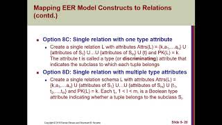 Relational Database Design by ER- and EERR-to-Relational Mapping
