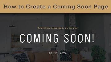 How to create a COMING SOON page in WordPress with Elementor