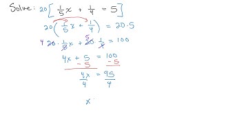 Solve linear equation with fractions Elem2
