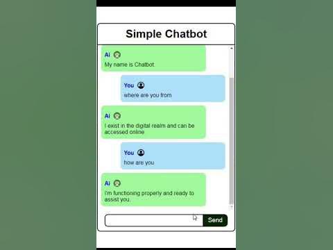 Make simple chatbot using JavaScript #coding #javascript #js - YouTube