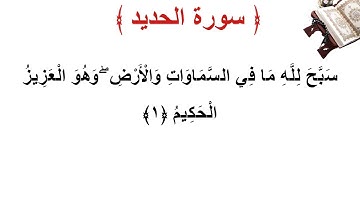 سورة  الحديد الأية 1