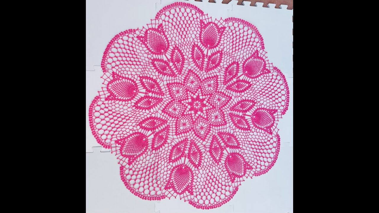 #10 Mantel / Centro de Mesa Flor de Tulipanes. 1ra. Parte Vueltas # 1 - 23