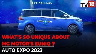 Auto Expo 2023 Mg Motor Unveils Hydrogen Fuel Cell Powered Euniq 7 Cnbc-Tv18
