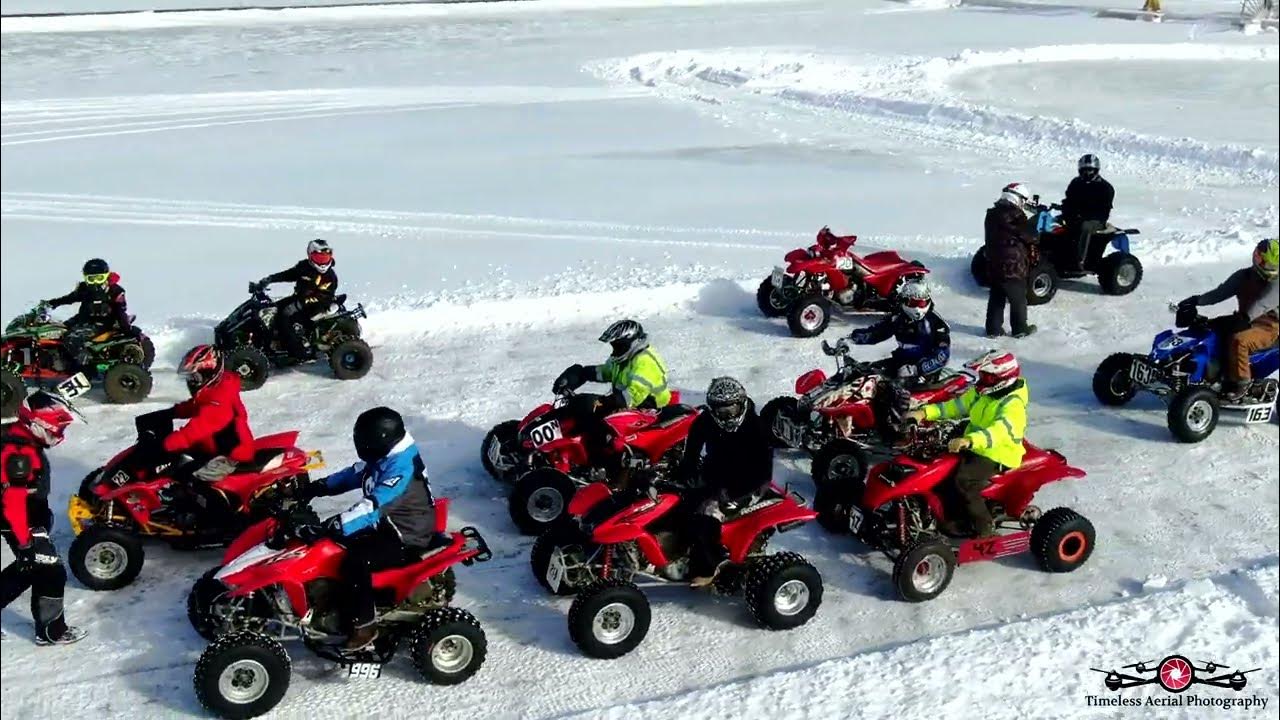 Full Throttle Ice Racing Moto On Ice In Cedar Lake Indiana Highlights