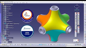 How to create a mechanical part using CATIA Generative Shape Design 130 Six way connector