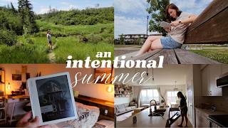 reading update, summer goals & a library haul 🍍 intentional summer days