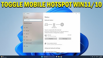 How To Disable or Enable Mobile Hotspot in Windows 11 or 10 - Quick Fix