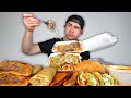 MEXICAN FOOD MUKBANG! Burritos, BIRRIA Tacos, Birria Torta, EMPANADA, Nachos + Tauro's Tacos