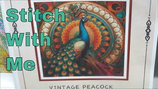 Enchanted Stitching Vintage Peacock #enchantedstitching #vintagepeacock