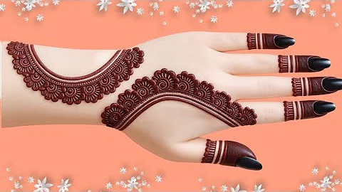 Very Easy Beautiful Mehndi Design | Mehndi Designs For Hands | Henna Designs | Back Hand Mehndi 