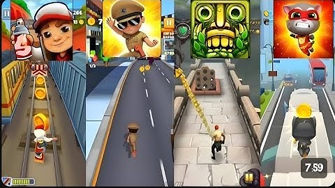 Subway Surfers Vs Little Singham Vs Temple Run 2 Vs Talking Tom Hero Dash || Game || 