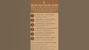 🔮 THE SIX MAIN PSYCHIC SENSES: Opening Your Inner Senses Beyond the Physical 🔮