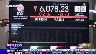 IHSG Kamis (2/9) Petang Ditutup di Zona Merah, Melemah 0,21 Persen
