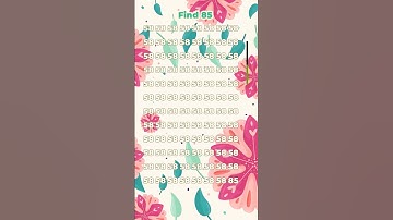 Can you find 85? #puzzle #brainteaser #numberchallenge #shorts