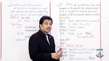 Class 8 - Computer Studies - Chapter 2 - Lecture 1 - IF.THE.ELSE Statements in BASIC- Allied Schools