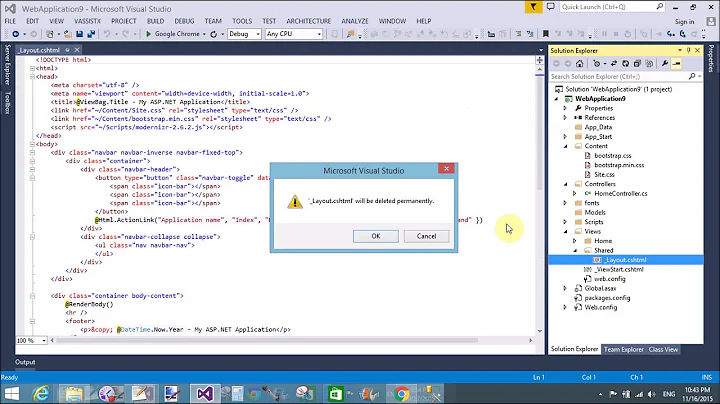 How to design master page or layout page in MVC part-5