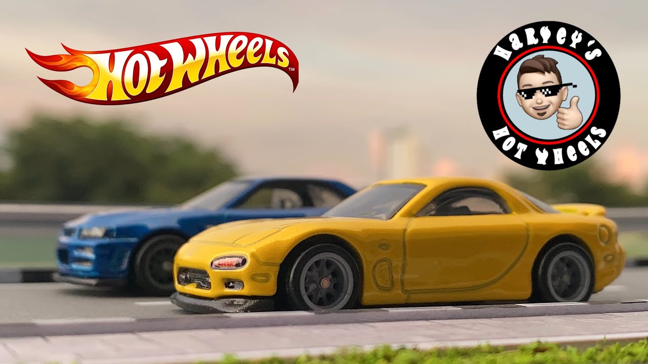 Hotwheels’95 MAZDA RX-7 gold 95 Mazda RX-7 TOP SPEED + REVIEW - Hot Wheels - YouTube