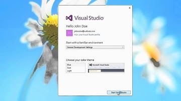 Sign in to Visual Studio 2013