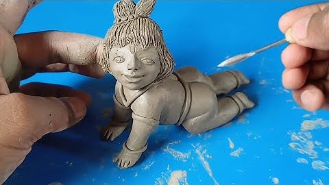 How to make gopal with clay | little krishna clay modelling | mitti ka gopal |Gopal Thakur banana