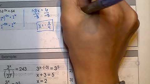 1.2 (VIDEO) Solving Exponential Equations Notes