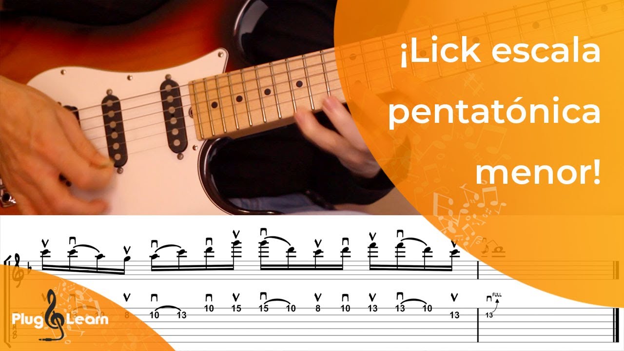 ▷ Lick escala pentatónica Re menor (Dm) | Plug\u0026Learn